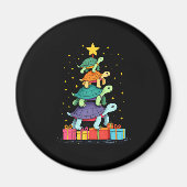 Turtle Tree Christmas Tree Adorable Turtle Christm Magnet (Vorne)
