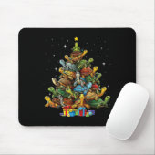Turtle Tree Christmas Tree Adorable Turtle Christm Mousepad (Mit Mouse)