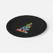 Turtle Tree Christmas Tree Adorable Turtle Christm Pappteller (Schrägansicht)