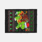 Turtle Ugly Christmas Sweaters Holiday Santa Cute Fleecedecke (Vorderseite (Horizontal))