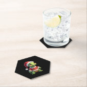 Turtle Ugly Sweater Santa Hat Christmas T-Shirt (1 Untersetzer (Vor Ort)