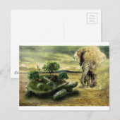 TURTLE UND ELEPHANT POSTKARTE (Vorne/Hinten)
