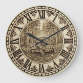 Turtle Wall Clock - Steady & Serene Große Wanduhr (Vorderseite)