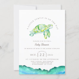 Turtle Watercolor | Ocean Life Baby Dusche Einladung