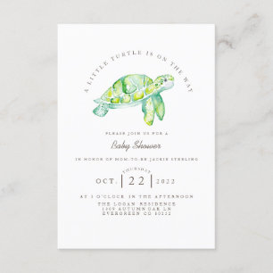 Turtle Watercolor   Ocean Life Baby Dusche Einladung