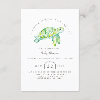 Turtle Watercolor | Ocean Life Baby Dusche Einladung