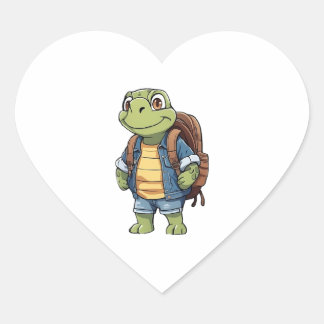 Turtle Wear Backpack Herz-Aufkleber