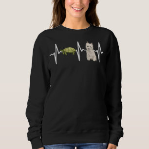 Turtle West Highland White Terrier Heartbeat Dog Sweatshirt