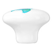 Turtle whimsical Aquarell Art Türknauf Keramikknauf (Seitenansicht)