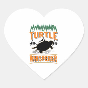 Turtle Whisperer Mini Herz-Aufkleber