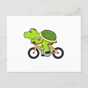 Turtle with Bicycle.PNG Postkarte