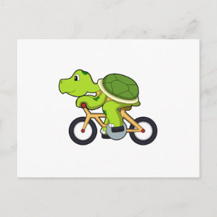 Turtle with Bicycle.PNG Postkarte