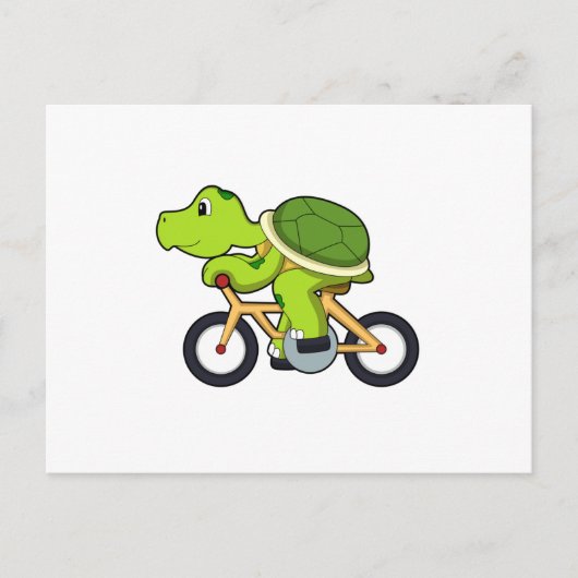 Turtle with Bicycle.PNG Postkarte (Vorderseite)