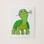 Turtle with Flower Daisy Puzzle (Vertikal)