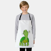 Turtle with Flower Daisy Schürze (Getragen)