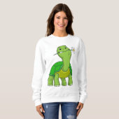 Turtle with Flower Daisy Sweatshirt (Vorne ganz)