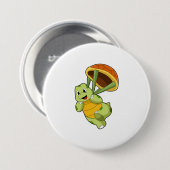 Turtle with Shell as Skydiver Button (Vorne & Hinten)