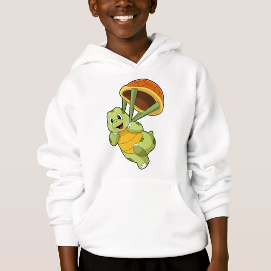 Turtle with Shell as Skydiver Hoodie (Vorderseite)