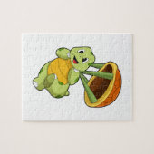Turtle with Shell as Skydiver Puzzle (Horizontal)