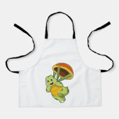 Turtle with Shell as Skydiver Schürze (Vorderseite)