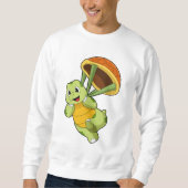 Turtle with Shell as Skydiver Sweatshirt (Vorderseite)