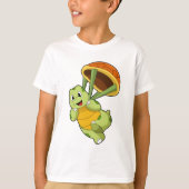 Turtle with Shell as Skydiver T-Shirt (Vorderseite)