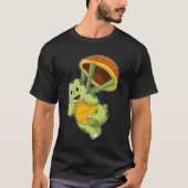 Turtle with Shell as Skydiver T-Shirt (Vorderseite)