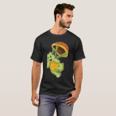 Turtle with Shell as Skydiver T-Shirt (Vorne ganz)