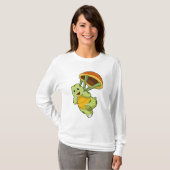 Turtle with Shell as Skydiver T-Shirt (Vorne ganz)