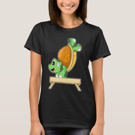 Turtle Workout Gymnastics Fitness T-Shirt (Vorderseite)