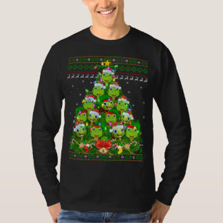 Turtle Xmas Licht Baum Santa Turtle Ugly Christ T-Shirt