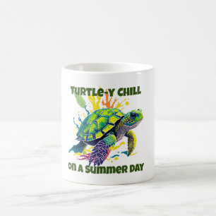 Turtle-y Fein an einem Sommertag Wurfkissen Kaffeetasse