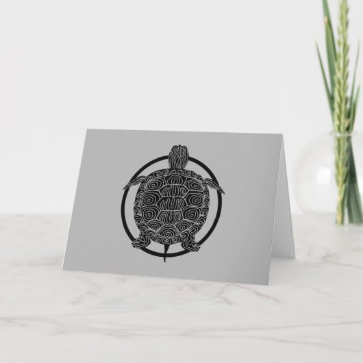 Turtle Zeichn - Wildlife Circle Series Karte (Vorderseite)