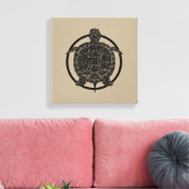 Turtle Zeichn - Wildlife Circle Series Leinwanddruck (Insitu (Wohnzimmer))