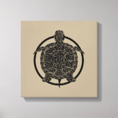 Turtle Zeichn - Wildlife Circle Series Leinwanddruck (Vorderseite)