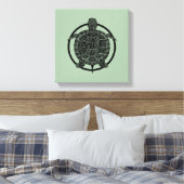 Turtle Zeichn - Wildlife Circle Series Leinwanddruck (Insitu (Schlafzimmer))