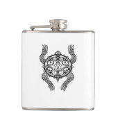 Turtle Zeichnend Flachmann (Vorderseite)