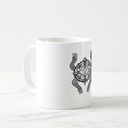 Turtle Zeichnend Kaffeetasse (Vorderseite Links)