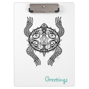 Turtle Zeichnend Klemmbrett