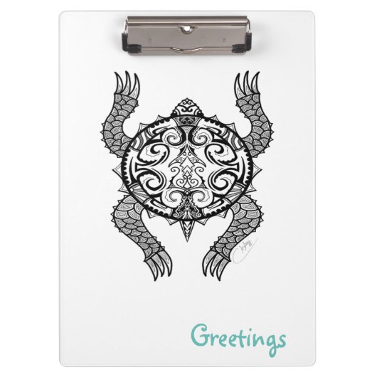 Turtle Zeichnend Klemmbrett (Vorderseite)