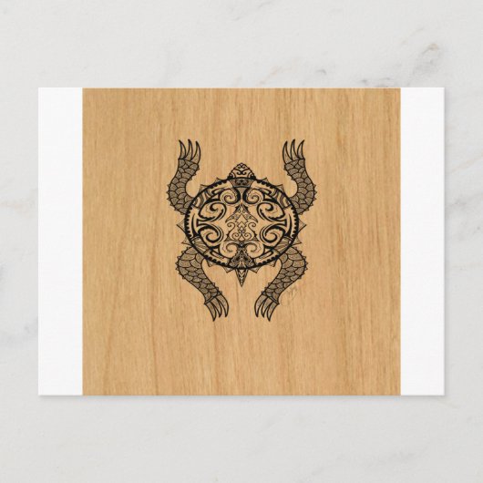 Turtle Zeichnend Postkarte (Vorderseite)