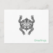 Turtle Zeichnend Postkarte (Vorderseite)
