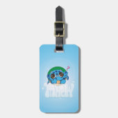 Turtlecat Graffiti Bubble's Mrow? Gepäckanhänger (Vorderseite vertikal)