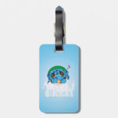 Turtlecat Graffiti Bubble's Mrow? Gepäckanhänger (Rückseite vertikal)