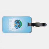 Turtlecat Graffiti Bubble's Mrow? Gepäckanhänger (Rückseite horizontal)