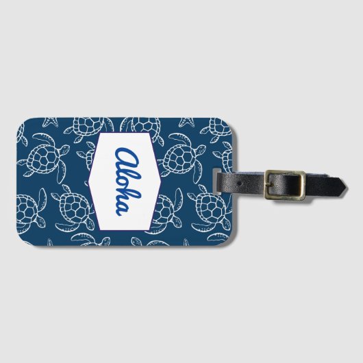 Turtles Aloha Gepäckanhänger (Vorderseite (Horizontal))