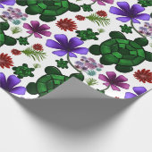 Turtles Blumenmuster  Geschenkpapier (Ecke)