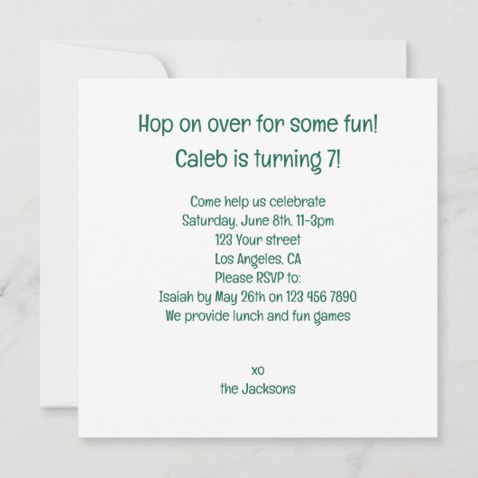 Turtles celebrating birthday with cake and hats einladung (Rückseite)