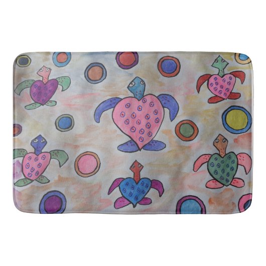 Turtles & Circles Badematte (Vorderseite)