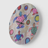 Turtles & Circles Clock Große Wanduhr (Winkel)